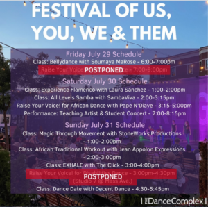Festival of Us, You, We & Them schedule