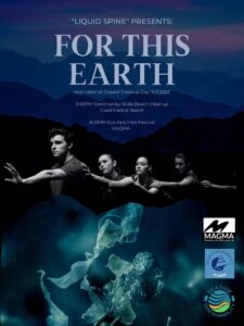 For this Earth poster with four dancers reaching towards each other in a line, seamingly underwater