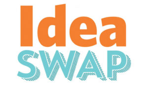 "Idea" written in orange, "swap" below, written in light blue.
