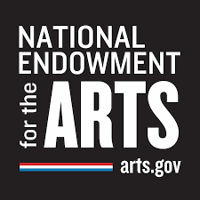 National Endowment for the Arts' logo with letters in white over a black background.