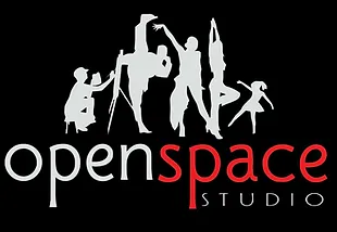 Open Space Studio logo in white and red over black background.