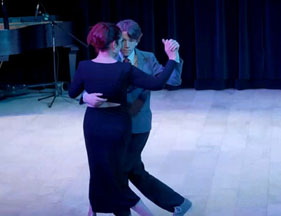 Simonida Cekovic-Vuletic & Svetislav (Sveta) Vuletic Performing Argentine Tango in the Theatre at the Multicultural Arts Center