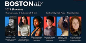 Boston Air banner with all 6 artists headshots and their names.