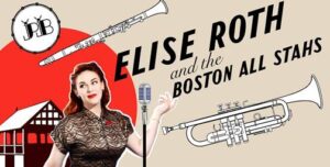 Poster with photo of Elise Roth and illustrations of wind instruments.