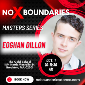 NoXBoundaries poster for Eoghan Dillon's master class with his headshot and event basic info.
