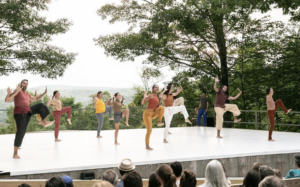 Danza Orgánica performing at Jacob's Pillow outdoor stage.