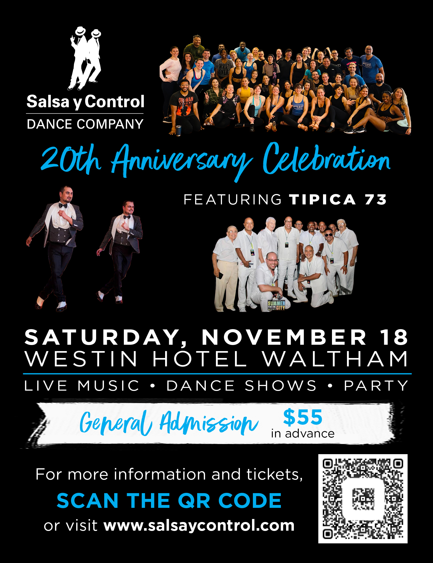 For more info and tickets, scan the QR code