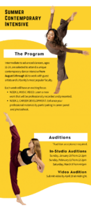 poster with event information and two dancers in different poses